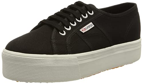 Superga 8052551841146, Sneaker, Black-FWhite, 40 EU