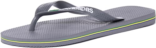 Havaianas Brasil Logo, Infradito Unisex-Adulto, Steel Grey Steel Grey, 35/36 EU