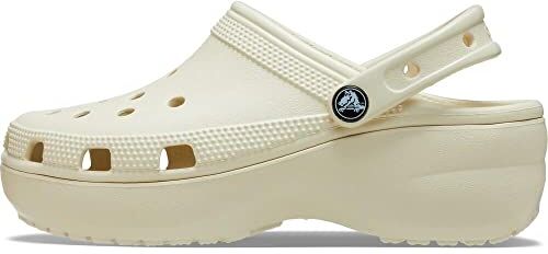 Crocs Classic Platform Clog W, Zoccoli, Donna, White Gold, 36/37 EU