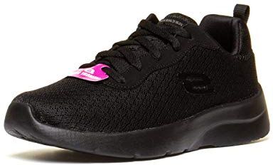 Skechers Dynamight 2.0-eye To Eye, Sneaker Donna, Black Mesh Durabuck Trim, 37 EU