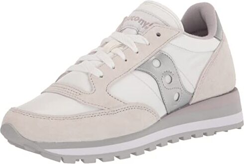 Saucony Scarpe da ginnastica Jazz Triple da donna, bianco/argento, 39 EU