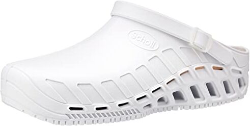 Scholl Clog Evo, Zoccoli Sanitari Medicali Unisex Adulto, Bianco, 36 EU