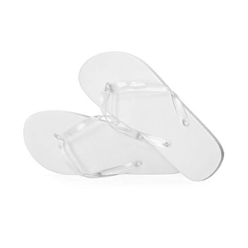 eBuyGB Infradito unisex per adulti, in schiuma luminosa, sandali estivi, spiaggia, vacanze, piscina, colore bianco, 38