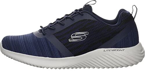 Skechers Bounder 52504, Scarpe Uomo, Navy Mesh Pu Trim, 39 EU