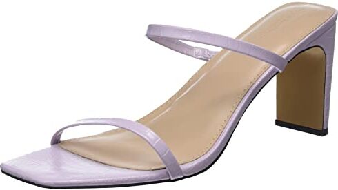 The Drop Avery-Sandali con Tacco Alto a Due Cinturini Heeled-Sandals da Donna, Lillà, 36 EU