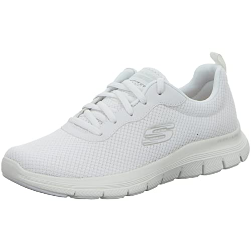 Skechers Flex Appeal 4.0 Brilliant View, Scarpe da ginnastica Donna, White Mesh Trim, 39.5 EU