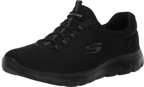 Skechers Summits, Scarpe da Ginnastica Donna, Nero Black Mesh White T, 35 EU