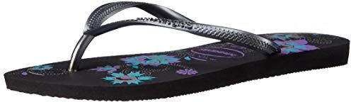 Havaianas Slim Organic, Infradito Donna, Black, 41/42 EU