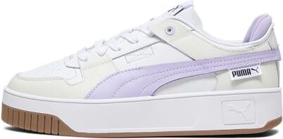 Puma Women Carina Street Vtg Scarpe da ginnastica,  White Vivid Violet Vapor Gray, 42 EU