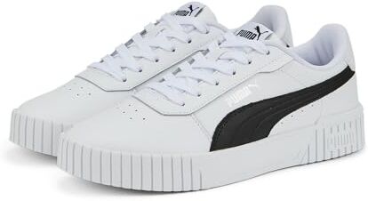 Puma Carina 2.0, Scarpe da Ginnastica Donna, White Black Silver, 42 EU