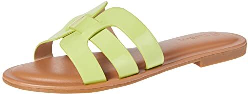 The Drop Monika Flat H-band Slide Sandal Donna, Giallo, 37.5