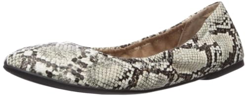 Amazon Essentials Ballerine Belice Donna, Bianco Nero Ecopelle di Serpente, 42 EU