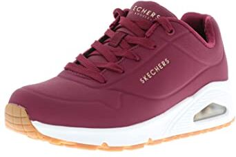 Skechers Uno Stand On Air, Sneaker Donna, Burgundy Durabuck, 35 EU