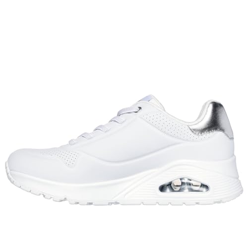 Skechers Uno- Shimmer Away, Scarpe da Ginnastica Donna, Bianco, 38.5 EU