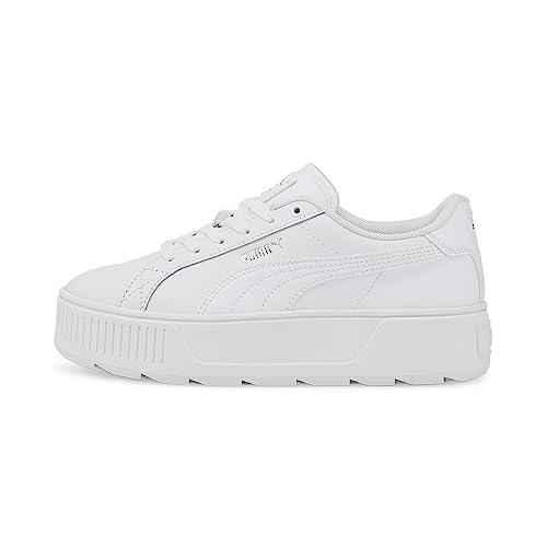 Puma Women Karmen L Scarpe da ginnastica,  White  White  Silver, 38.5 EU