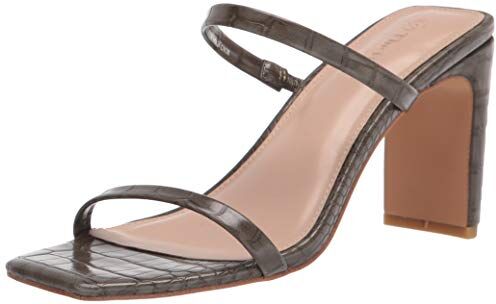 The Drop Avery-Sandali con Tacco Alto a Due Cinturini Heeled-Sandals da Donna, Capperi, 38.5 EU