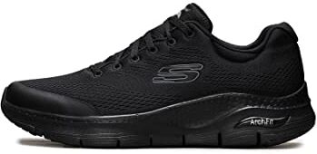 Skechers Arch Fit, Sneaker Uomo, Nero, 39 EU