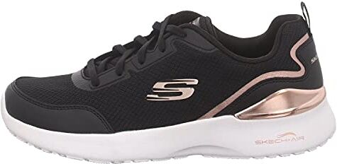 Skechers SKECH-AIR DYNAMIGHT THE HALCYON, Scarpe da Ginnastica Donna, Black Mesh Rose Gold Trim, 41 EU