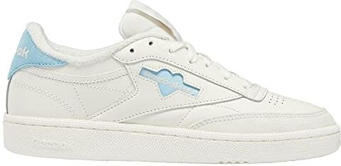 Reebok Club C 85, Scarpe da Ginnastica Donna, Bianco Chalk Blue Pearl Alabaster, 37.5 EU