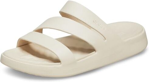 Crocs Getaway Strappy, Sandali Donna, Avorio (Stucco), 38/39 EU