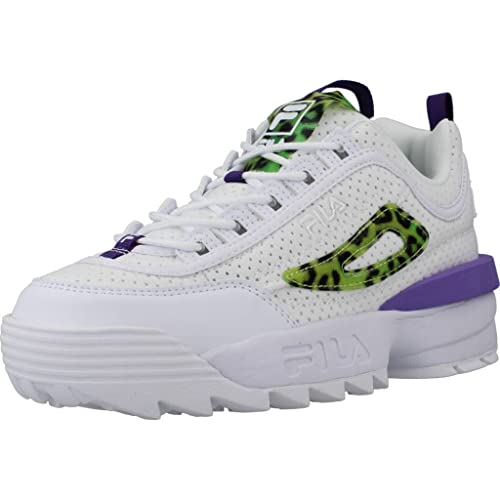 Fila DISRUPTOR wmn, Sneaker Donna, Bianco White Electric Purple, 38 EU