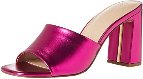 The Drop Pattie Sandalo Mule con Tacco Largo da Donna, Rosa Caldo Metallizzato, 37.5