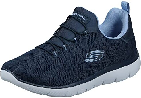 Skechers Summits, Scarpe da ginnastica Donna, Blu (Navy Mesh Blue Trim), 35 EU