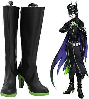 GJBXP Twisted Wonderland Argento Malleus Lilia Stivali Cosplay Scarpe in pelle Pu Halloween Carnival Cosplay Prop 38