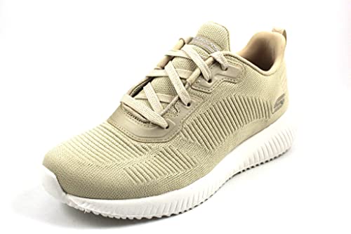 Skechers Bobs Squad Tough Talk, Scarpe da Ginnastica Donna, Natural Engineered Knit, 35.5 EU