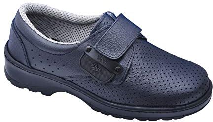 DIAN Scarpe da lavoro ultraleggere, antibatteriche, antiscivolo, ideali per ospedali, sanitarie, cucine e pulitori, blu navy