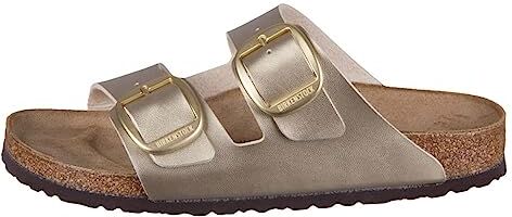 Birkenstock ARIZONA SANDALO CON DOPPIA FASCIA E CHIUSURA CON FIBBIE 37/METALLIC GOLD-N