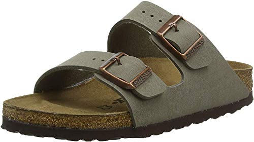 Birkenstock Arizona , Sandali unisex adulto, Beige (Stone Nubuk), 48