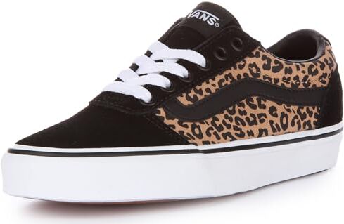 Vans Ward, Scarpe da Ginnastica Donna, Cheetah Black/White, 36 EU