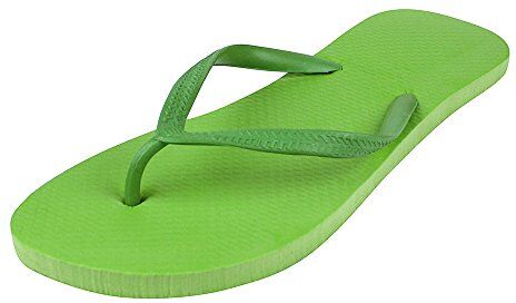 eBuyGB Infradito da Spiaggia Unisex per Adulti Sandali Estivi in Schiuma Luminosa Beach Holiday Pool Calzature, Verde, 7/8 UK