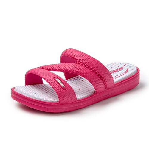 JOMIX Ciabatte Donna Estive Zeppa Pantofole Elegante Gomma Eva da Casa Slippers Comode Leggere da Mare Spiaggia  (Fuxia, 36)