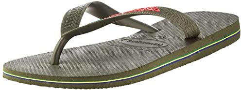 Havaianas Brasil Logo, Infradito Unisex-Adulto, Verde, 35/36 EU