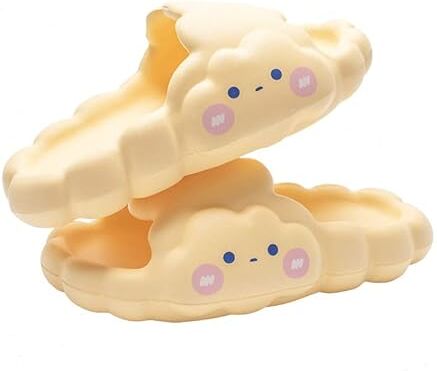 WenBaby Ciabatte Nuvole Estive Donna Uomo Pantofole da Bagno Comode Ciabatta da Doccia Antiscivolo Sandali da Spiaggia e Piscina a Punta Aperta Nuvole Slippers, alla Moda, per Interni ed Esterni