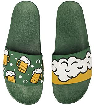 Dedoles Ciabatte Donna Uomo & Bambini Sandali per Spiaggia e Piscina con tanti Design Patatine Fiori Volpe Lama Nuvole Ketchup Regalo, Color: Birra e schiuma, 42 EU