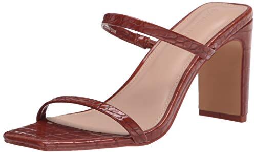 The Drop Avery-Sandali con Tacco Alto a Due Cinturini Heeled-Sandals da Donna, Conchiglia di tartaruga, 37 EU