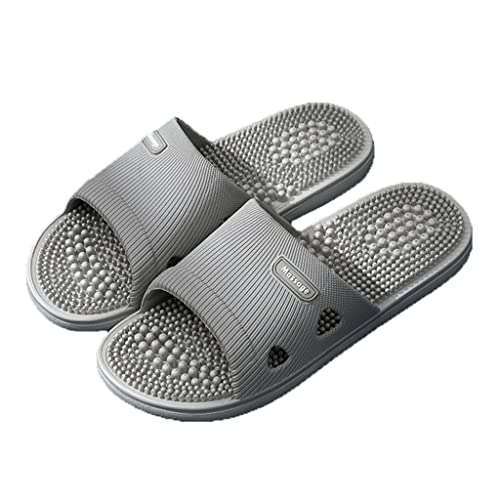 VENYAA Massaggiare Pantofole,Per Massaggiare I Piedi,Riflessologia,Sollievo Dalla Neuropatia,Artrite,Dolore Plantare Ai Piedi,Pantofole Da Donna,Regalo Per Sollievo Dallo S(Size:EU 39/40,Color:Grigio chiaro)