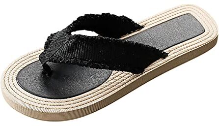 SHITOUJI Ciabatte 46 Pantofole da spiaggia infradito piatte da donna in tinta unita Pantofole da spiaggia Pantofole da spiaggia alla moda casual estive piatte Regali Strani Ma Utili