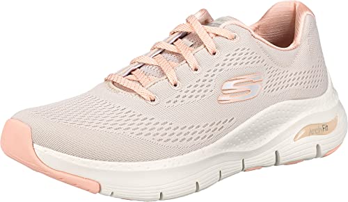 Skechers Arch Fit Big Appeal, Scarpe da Ginnastica Donna, Beige Natural Knit Mesh Coral Trim, 38 EU