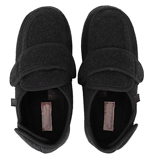 Agatige Scarpe basse, pantofole regolabili in memory foam con punta chiusa per edema, comode scarpe ortopediche extra larghe per uomo e donna(39)