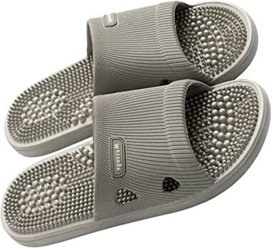 YCKEGEW Pantofole Da Massaggio Per Agopressione Sandali Per Riflessologia Pantofole Da Casa Per Le Donne, Salute Massaggio Del Piede, Sandali Per La Fascite Plantare (Color : Light grey, Size : 40-41 EU)