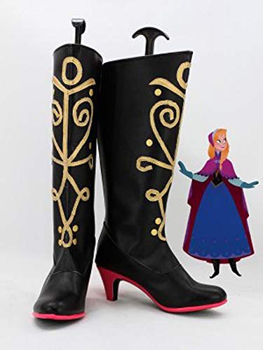 GJBXP Donne adulte Ragazze Principessa Elsa Anna Cosplay Stivali Scarpe Donna Halloween Carnevale Cosplay Prop Custom Made 42