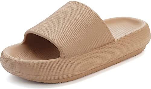 Coswind Ciabatte Donna Uomo Estive Sandali Mare Casa Eleganti Comode Piscina Nuvola Pantofole Spiaggia Antisudore Primaverili Slide Doccia Antiscivolo Unisex Marrone 40-41