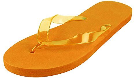 eBuyGB Infradito unisex per adulti, taglia 36-38 o 37-25, sandali estivi in schiuma luminosa, spiaggia, vacanza in piscina, arancione, 38