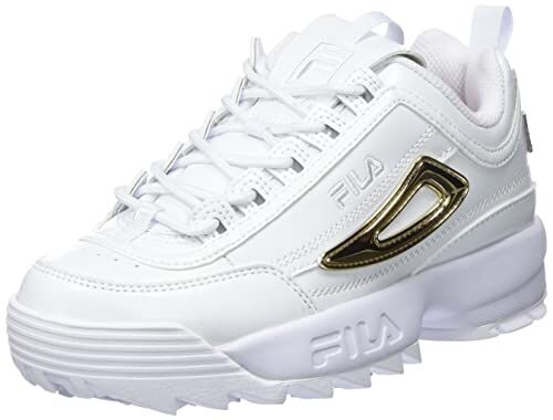 Fila DISRUPTOR wmn, Sneaker Donna, Bianco White Gold, 42 EU Stretta