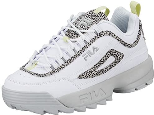 Fila DISRUPTOR wmn, Sneaker Donna, Bianco White Gray Violet, 38 EU