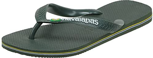 Havaianas Brasil Logo, Infradito Unisex-Adulto, Green Olive, 37/38 EU